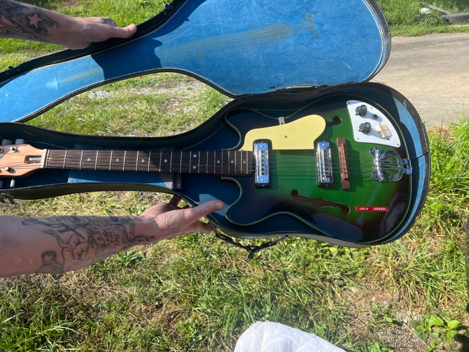 Teisco Green/Black Spectrum Electric Guitar