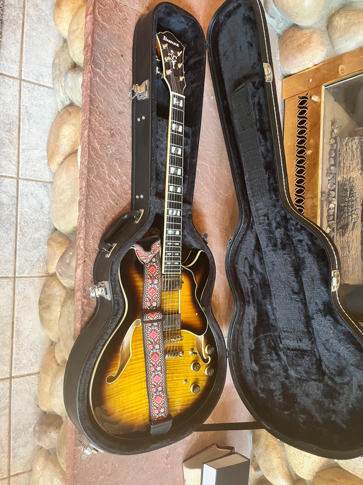 Ibanez Artstar AS153-AYS Semi-Hollow Electric Guitar – Antique Yellow Sunburst w