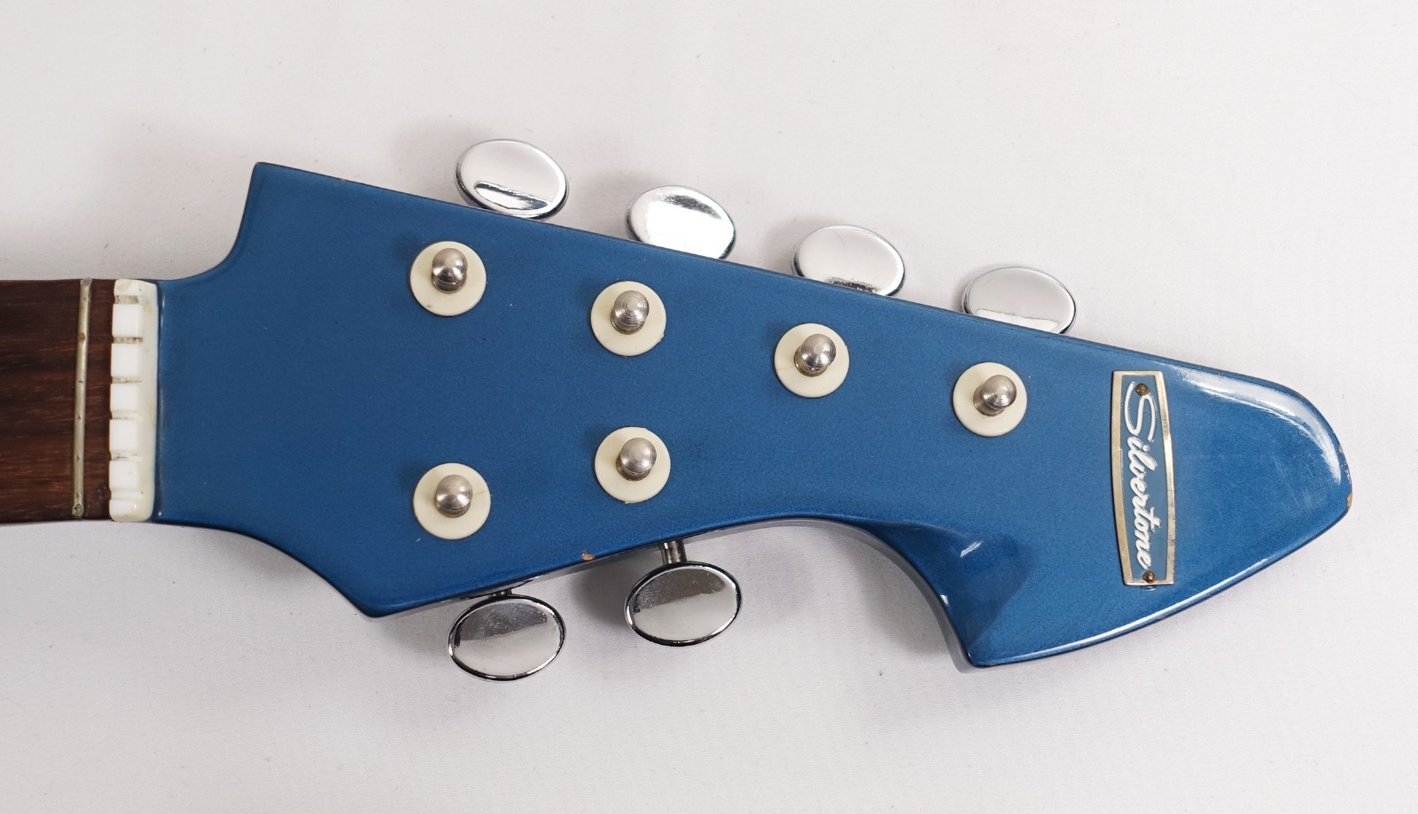 Vintage 60’s Silvertone 759-1437 Shark Fin (Teisco WG4L / K-4L) Blue w/ Case