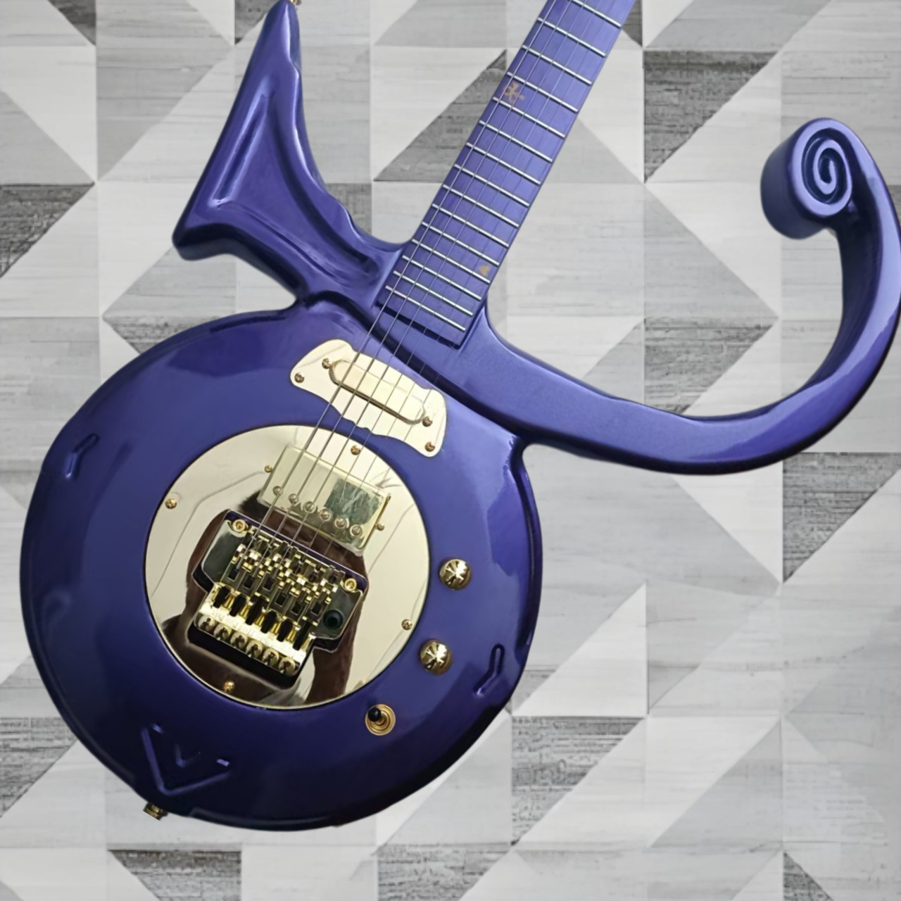 US Ship Prince “Love Symbol” Guitar – Purple Finish Maple Neck Gold hardware