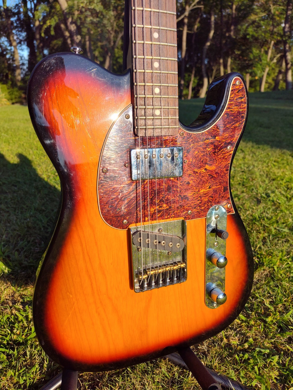 G&L Tribute ASAT Classic Bluesboy Electric Guitar Sunburst Rosewood Great