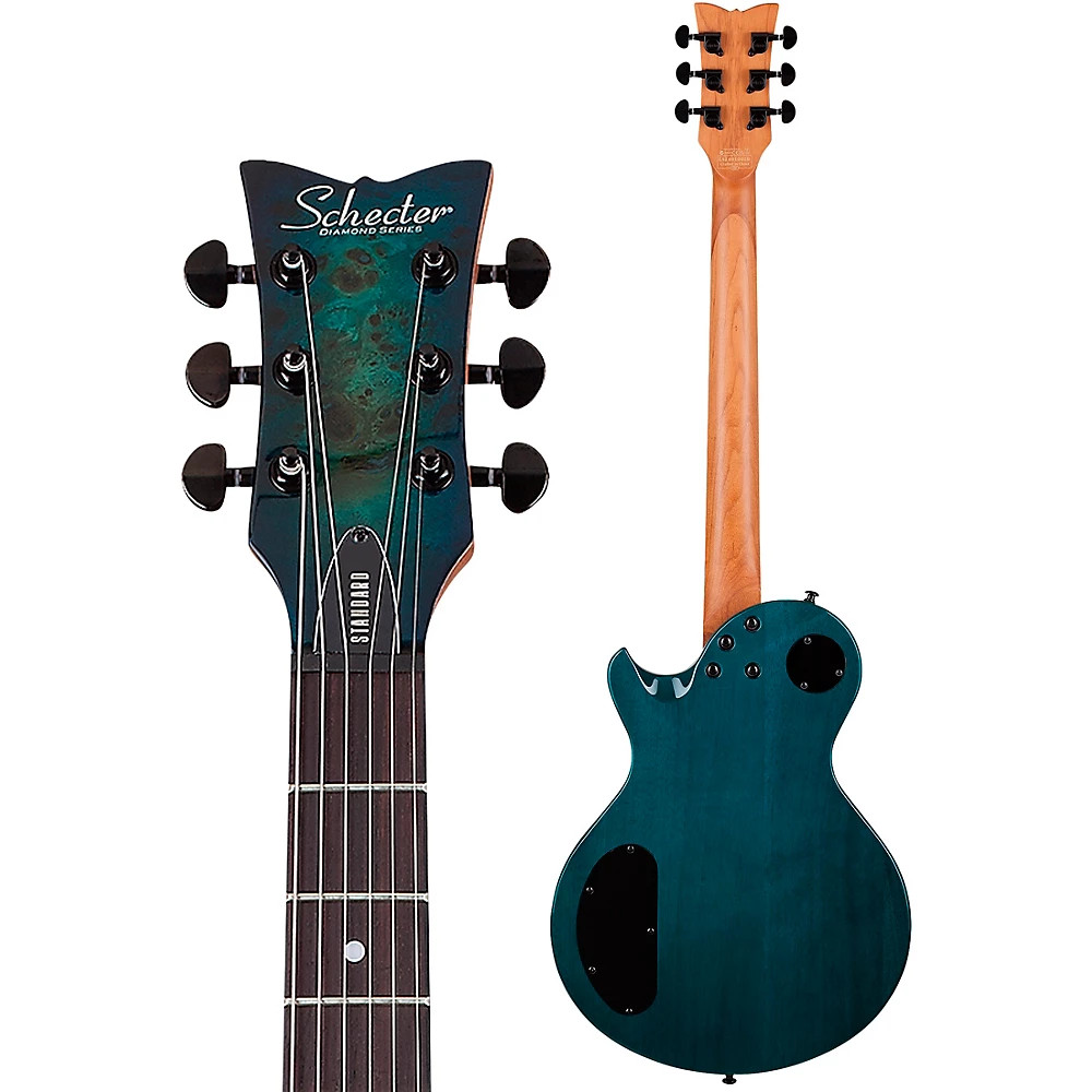Schecter Guitar Research SoloII Standard Electric Guitar Ocean Blue Burst Burl