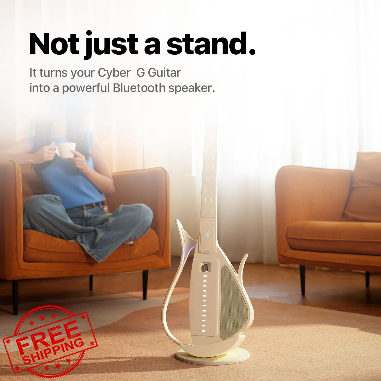 CYBER-G Enya Smart Stringless Guitar White