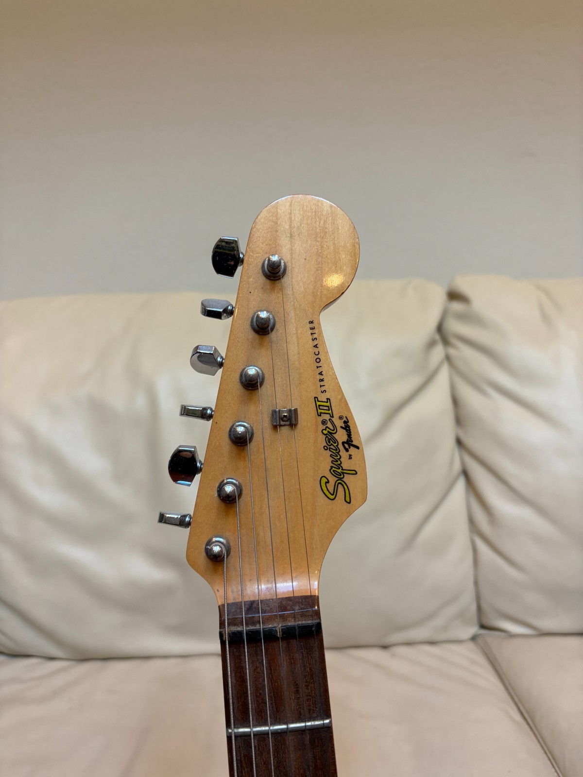 Fender Stratocaster Squier With Amplifier, Case, Cables, Strap, and Picks