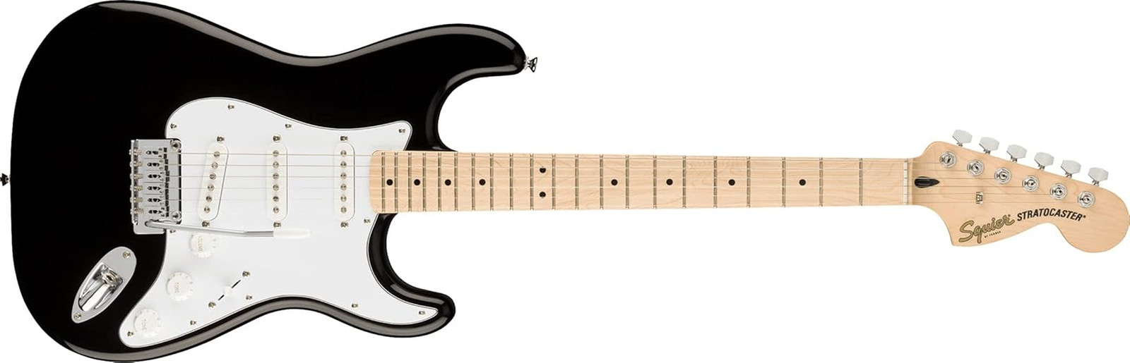 Squier Affinity Series Stratocaster Electric Guitar, with 2-Year Warranty, Black
