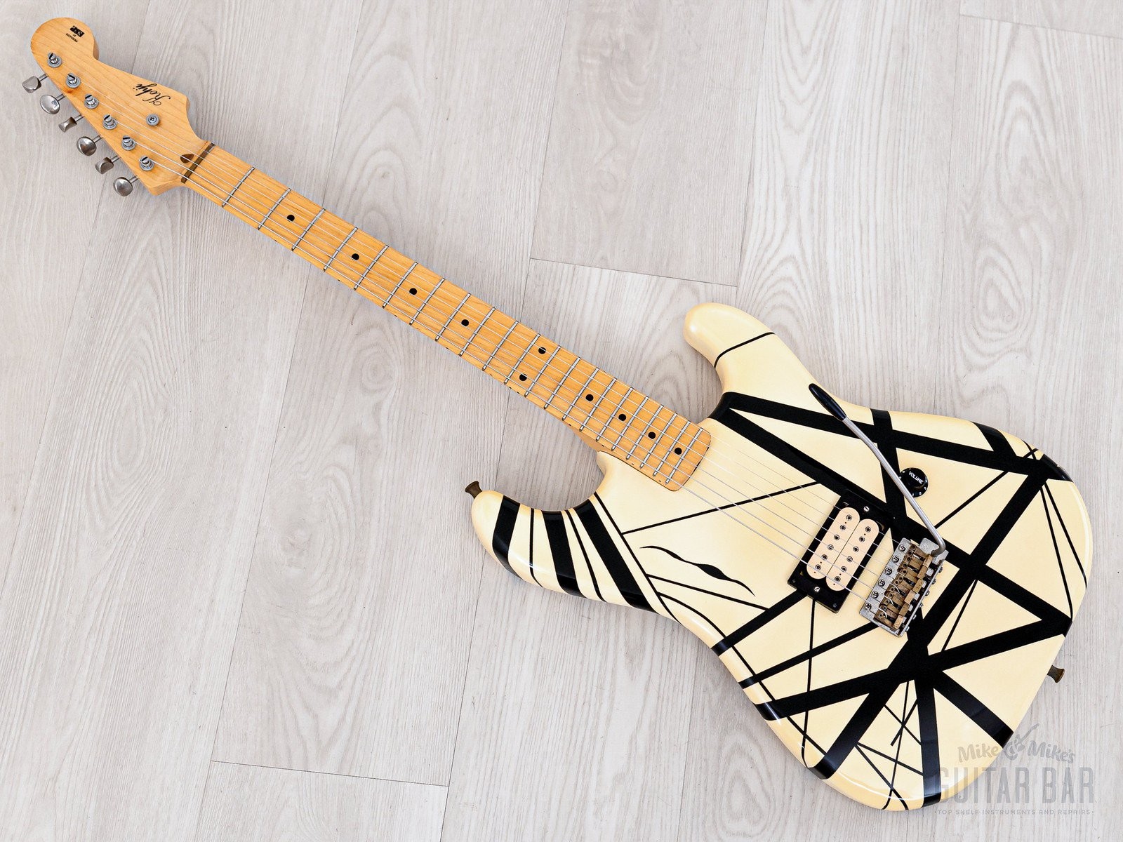 ESP Custom Shop “Kohji” Superstrat Striped EVH-Style Eruption w/ DiMarzio