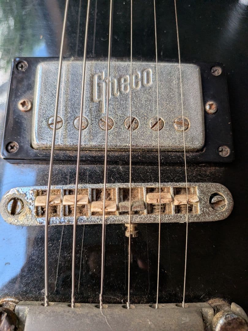 Greco Les Paul Type Gneco Logo Black 1970s Bolt On Vintage Preowned Japan