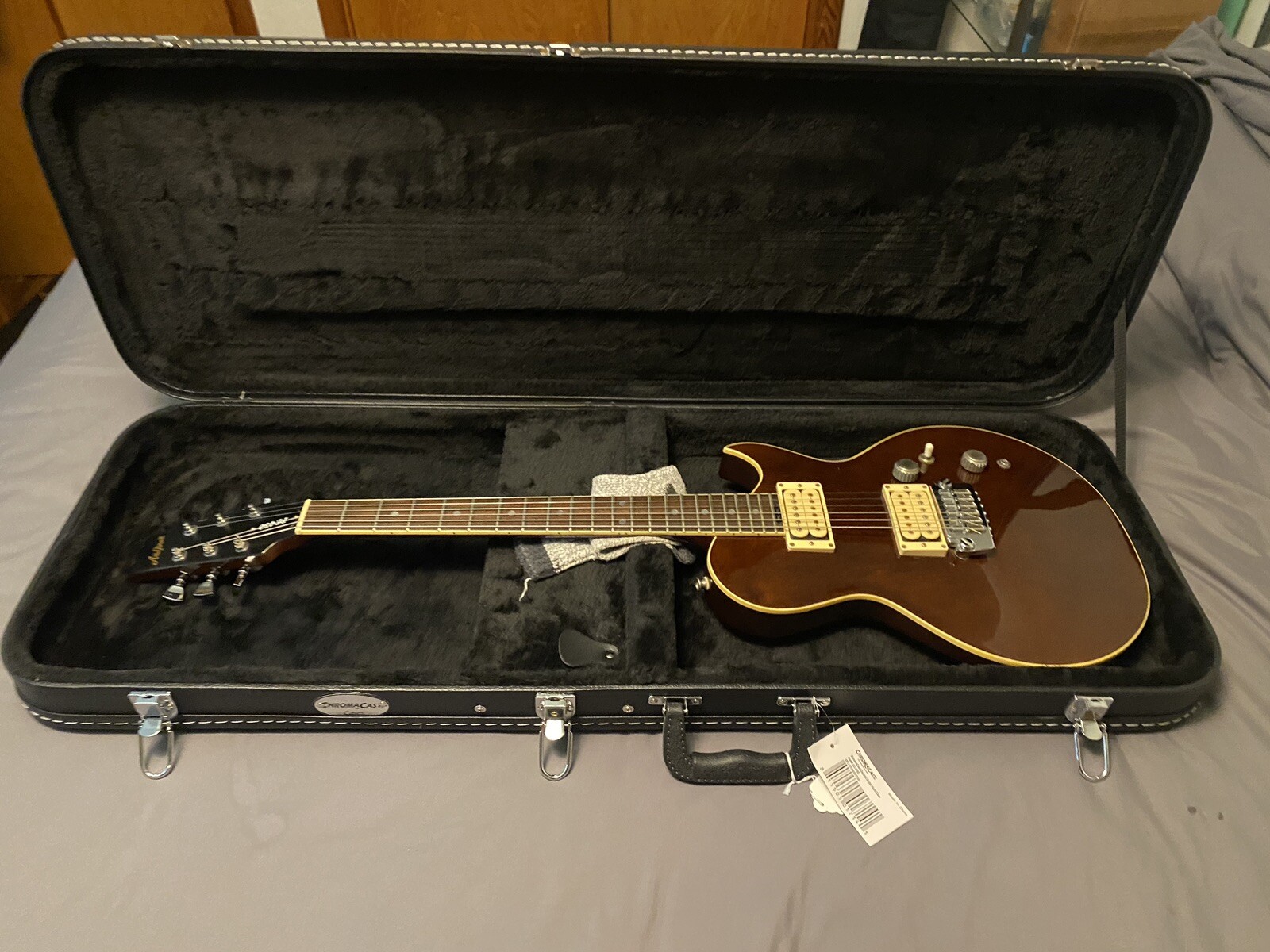 Vintage Aria Pro II PE-450 Electric Guitar Matsumoku Japan Violin Brown w/case