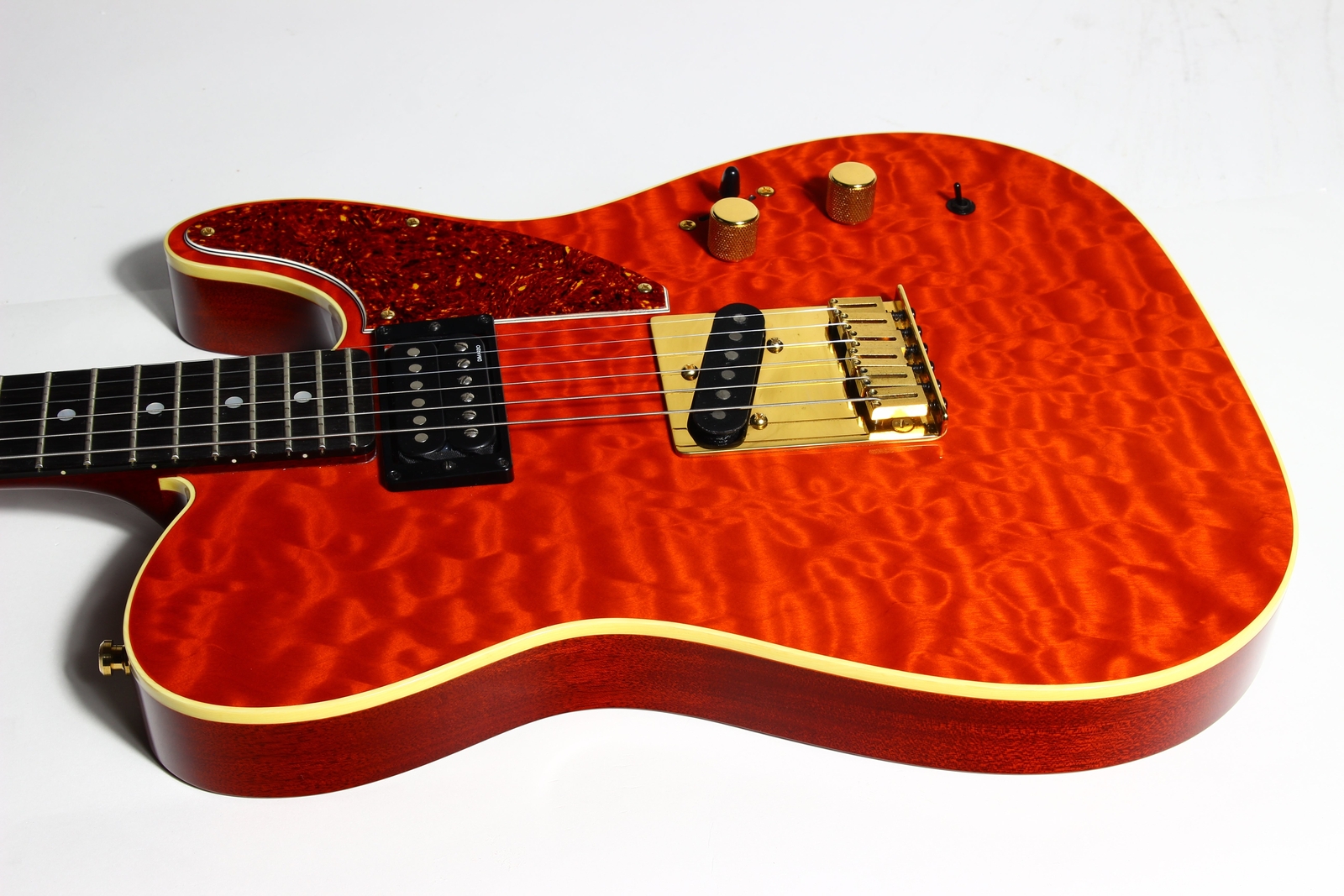 1992 Fender Custom Shop Set Neck Country Artist Telecaster QUILT Sunset Orange T