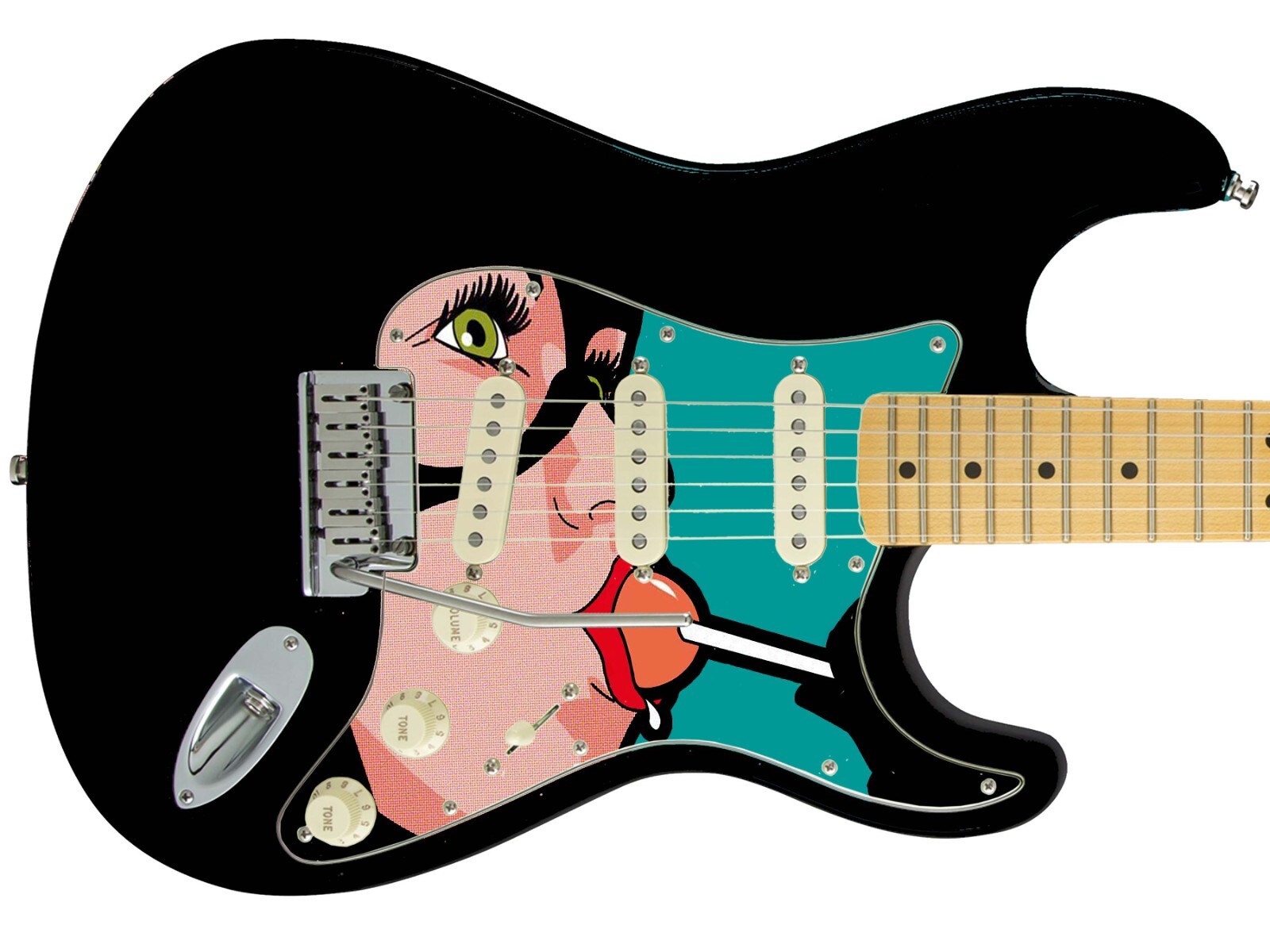 Guitar Skin Wrap Axe Re-Skin Pop Rock Copy Cat Groupie Girl – 1216