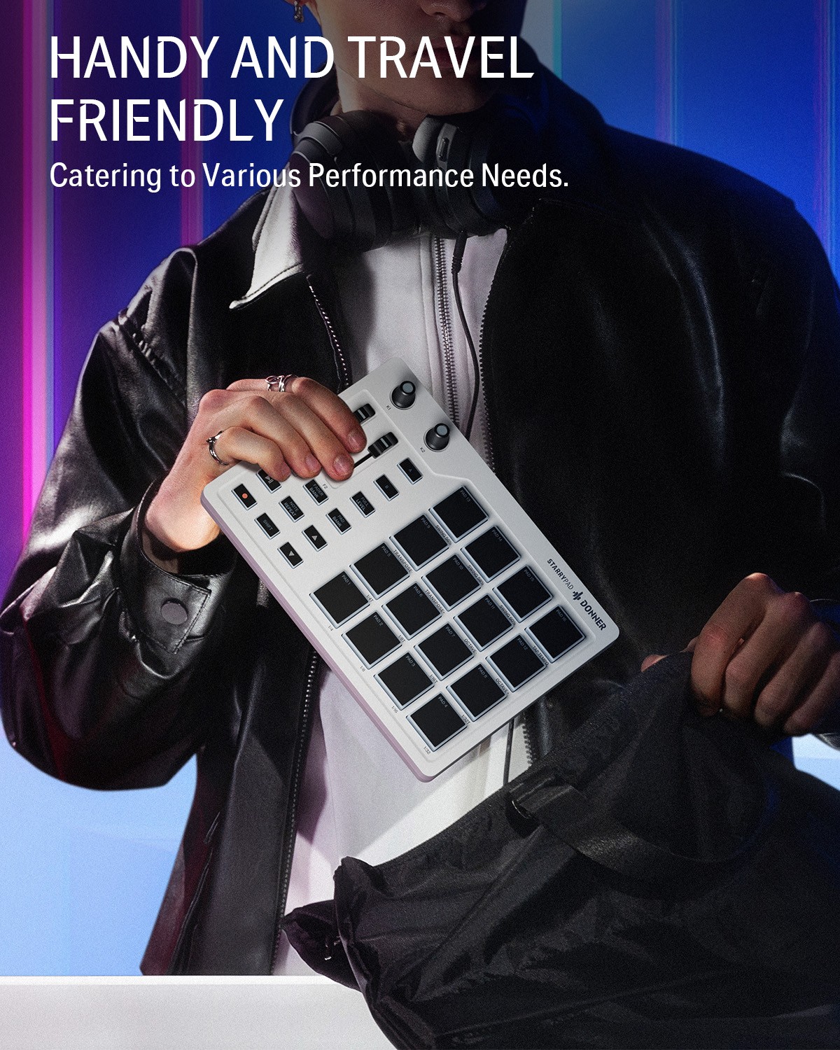 Donner STARRYPAD White MIDI Controller 16 Pads Music Production Software