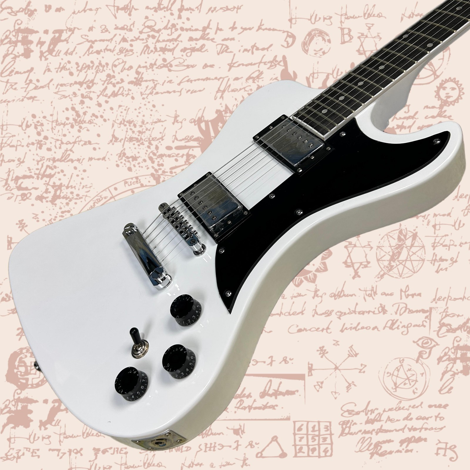 Firebird Electric Guitar White Color Mahogany Body Rosewood Fretboard