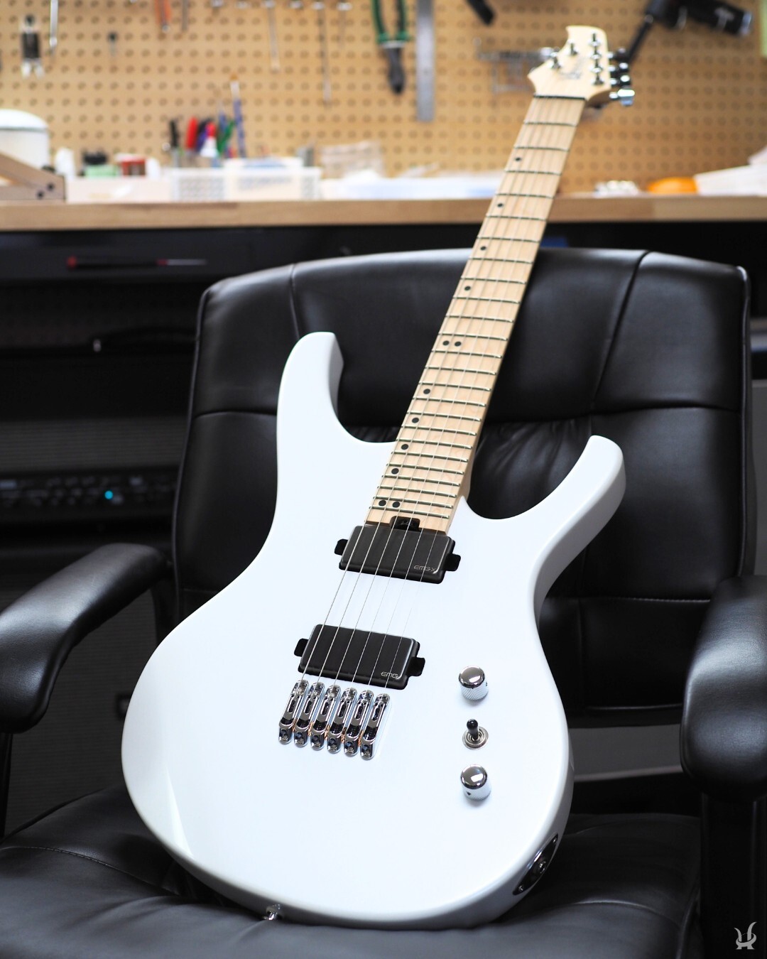 Halo Octavia WIDE NECK (48.5mm) Electric Guitar, EMG Pickups – White