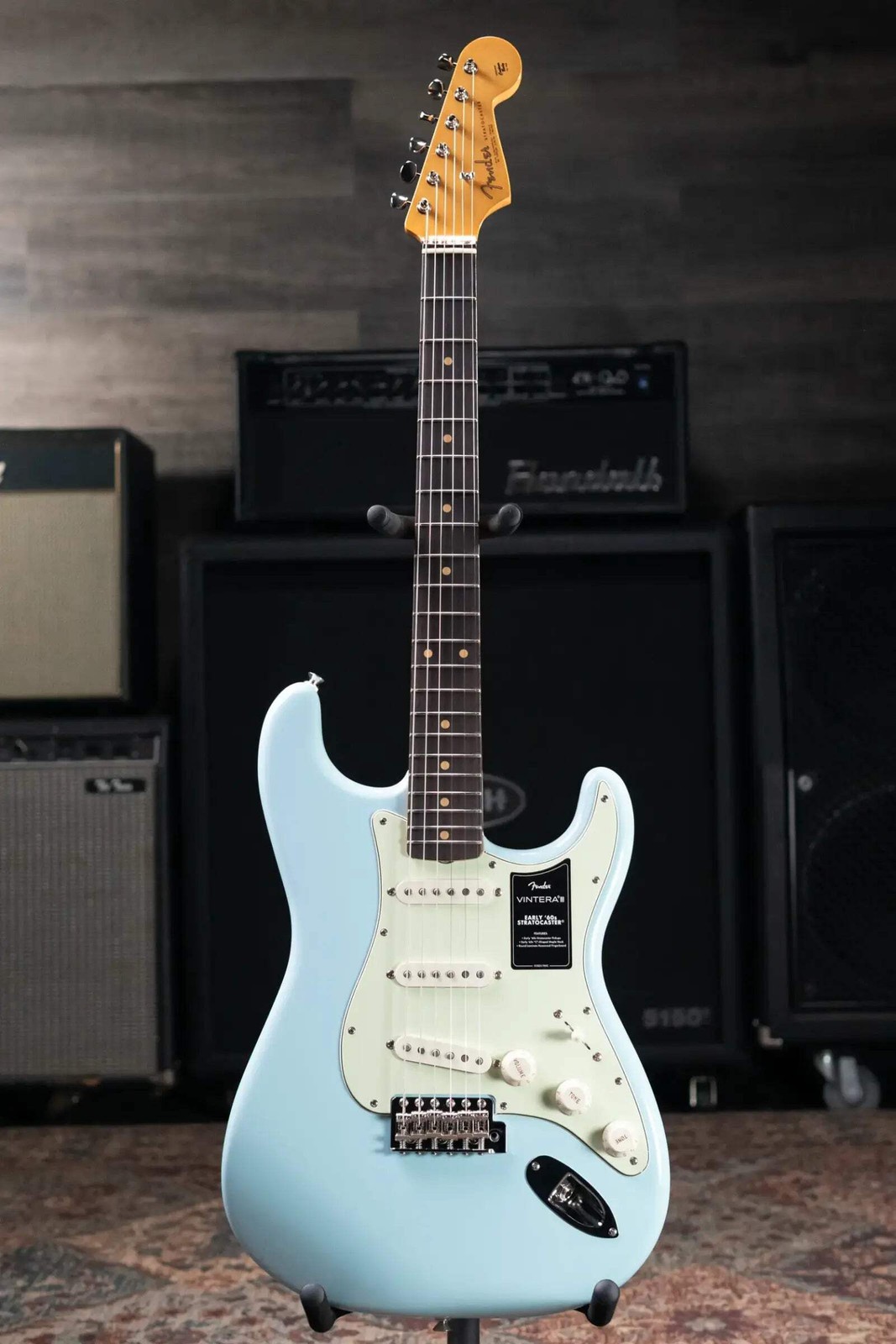 Fender Vintera III Early ’60s Stratocaster Electric Guitar – Sonic Blue with Gig