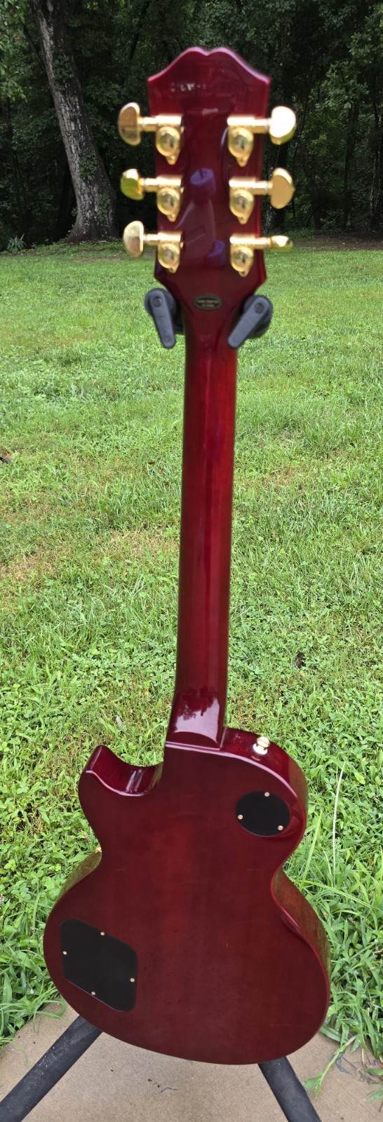 Epiphone Les Paul Studio Electric Wine Red Glossy Guitar Push Pull