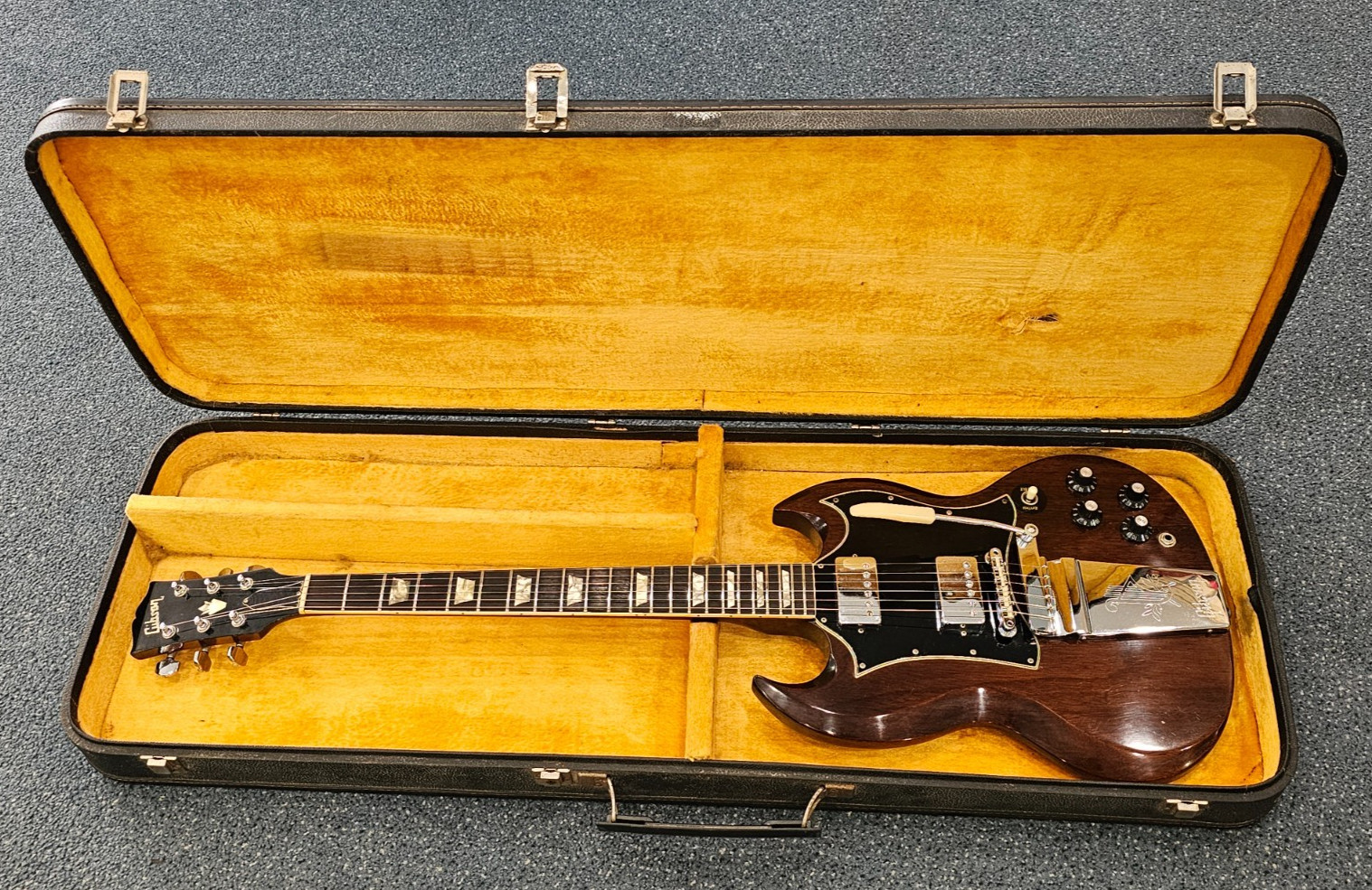 1970 Gibson SG Standard “Large Guard” Guitar w/ Maestro Vibrola + Hard Case
