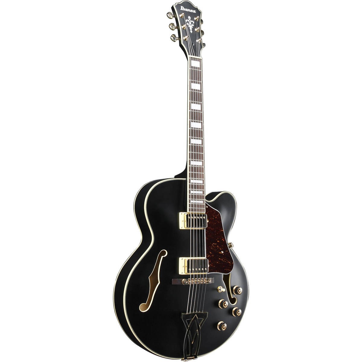 Ibanez Artcore Series AF75G Electric Guitar, Bound Rosewood Fretboard, Black Fla