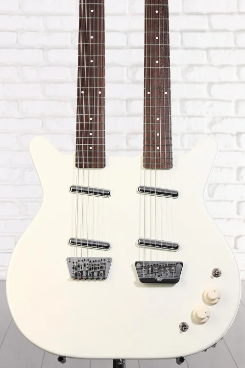 Danelectro Doubleneck Electric Guitar – White Pearl