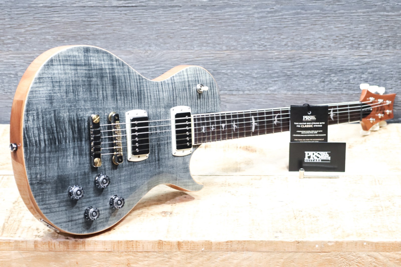 PRS SE McCarty 594 Singlecut Charcoal Flame Maple Top Electric Guitar w/Bag