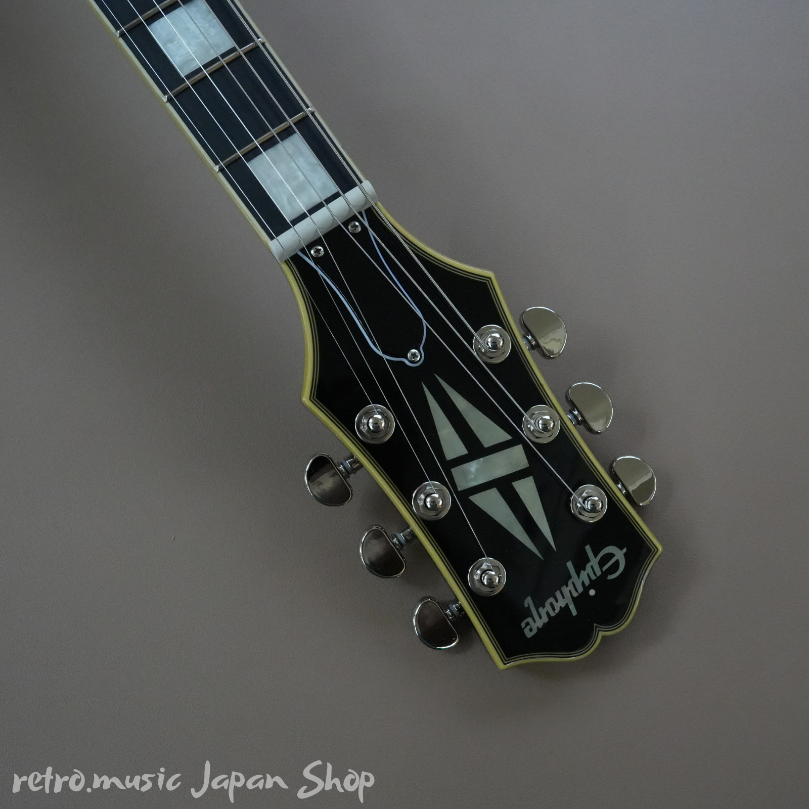 Epiphone Shinichi Ubukata ES-355 Custom Bigsby ver.02 Ebony Black with Hard Case
