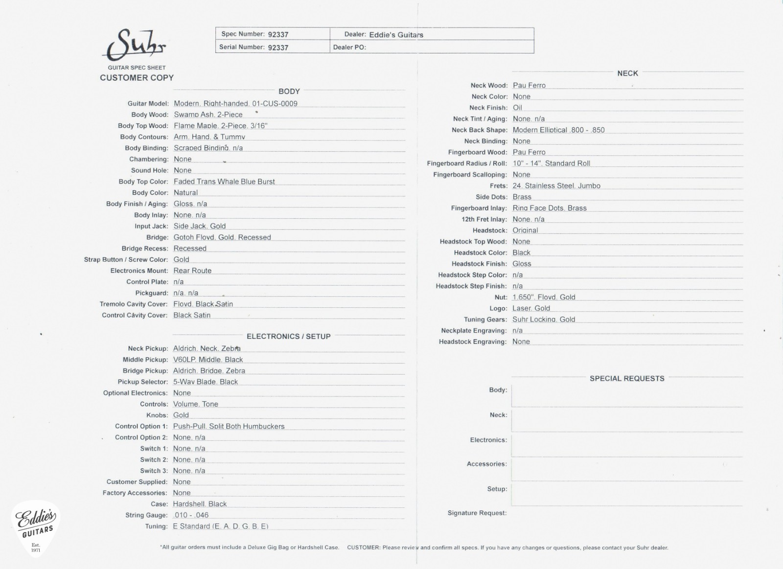 Suhr Modern – Faded Trans Whale Blue