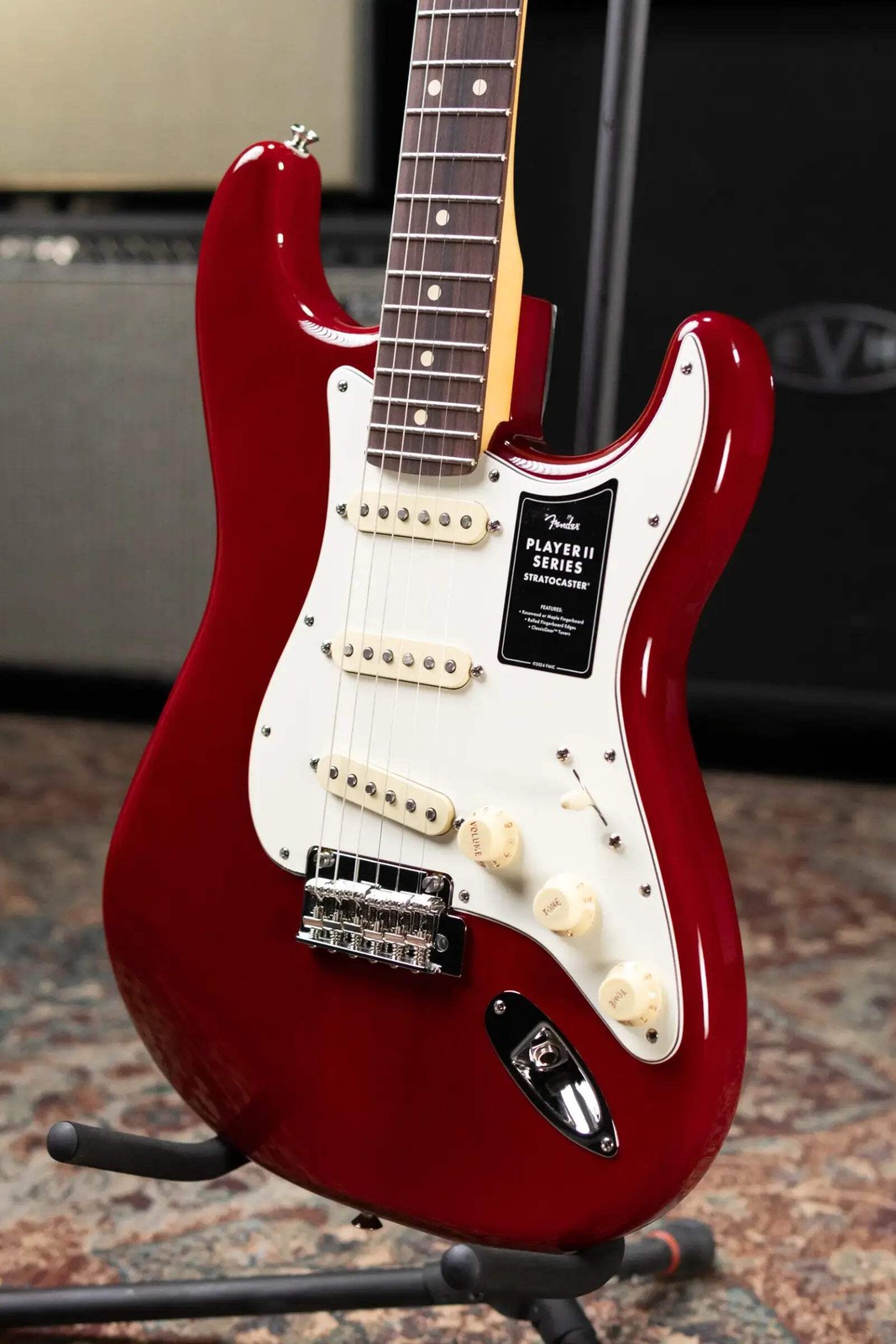 Fender Player II Stratocaster Electric Guitar – Transparent Cherry Burst