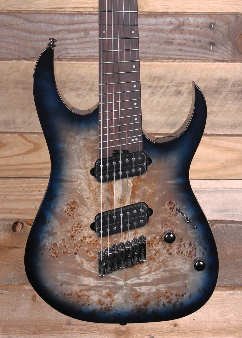 Ibanez RGMS7PB 7-String Multi-Scale Electric Guitar Cosmic Blue Starburst