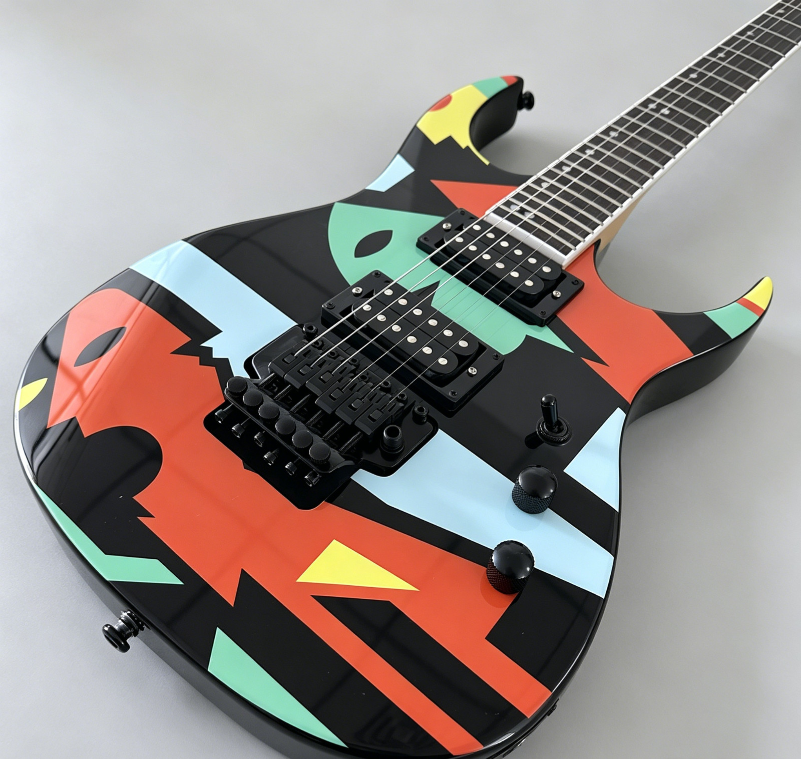 US STOCK JPM 100 John Electric Guitar Multi-Color Floyd Rose Tremolo 6 strings