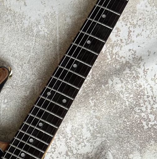 Custom Handmade SRV Brown ST Electric Guitar Gold Hardware SSS Pickups