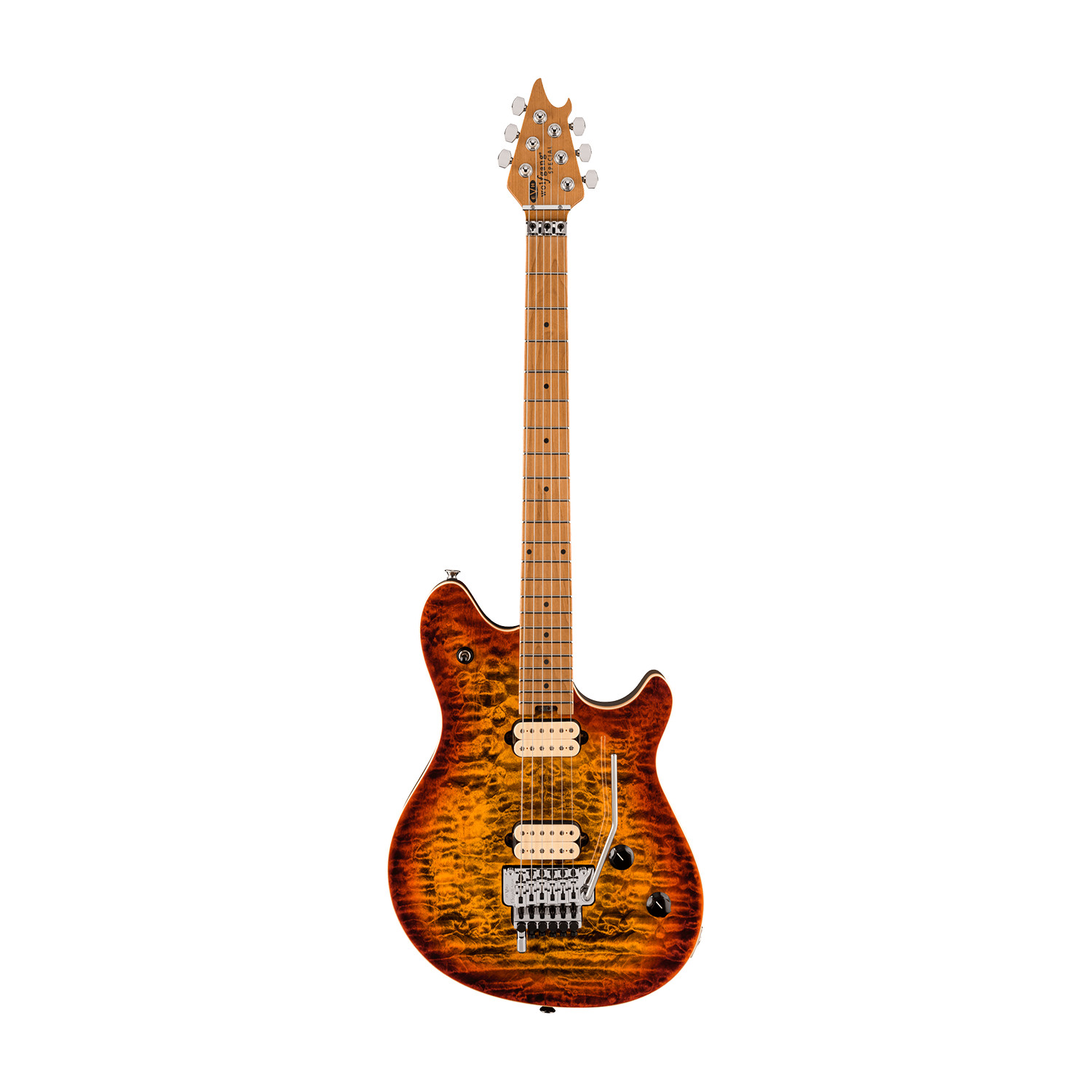 Used EVH Wolfgang Special QM Baked Maple – Tiger Eye Glow