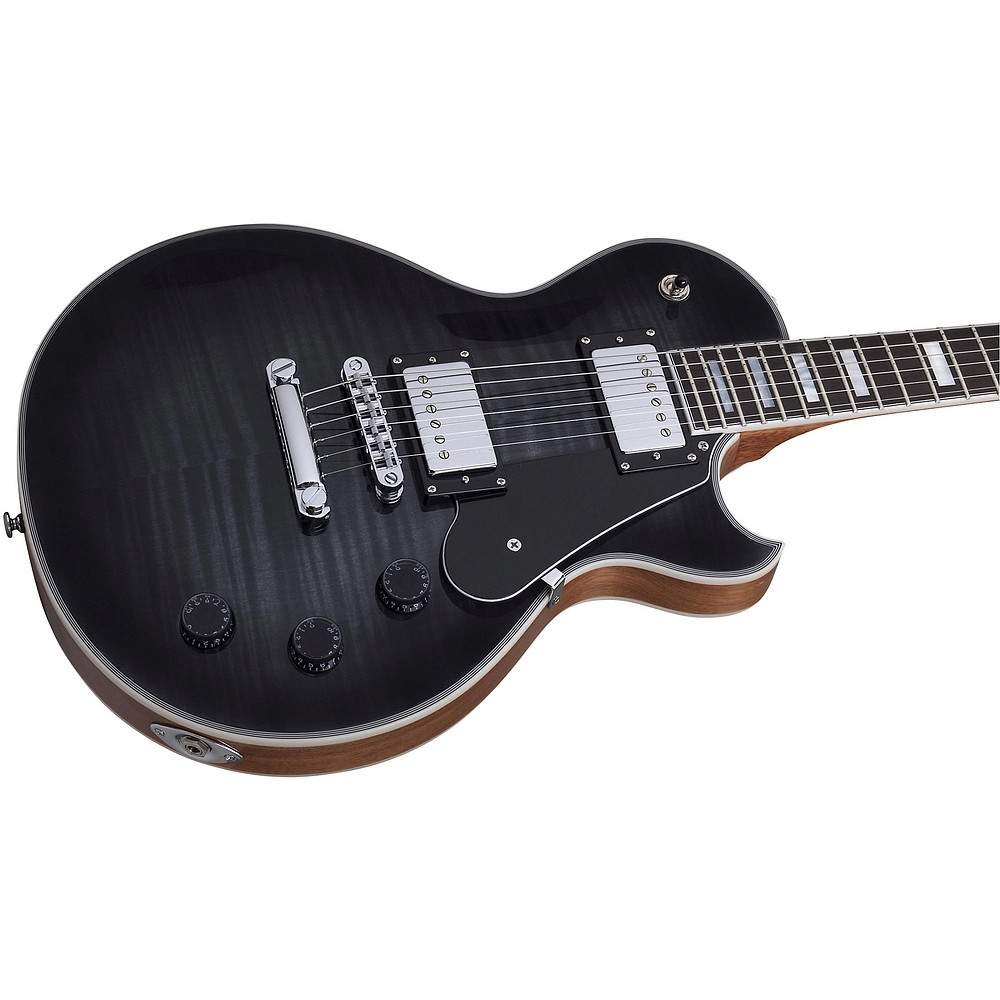 Schecter SoloII Custom Electric Guitar Transparent Black Burst 197881529482 RF