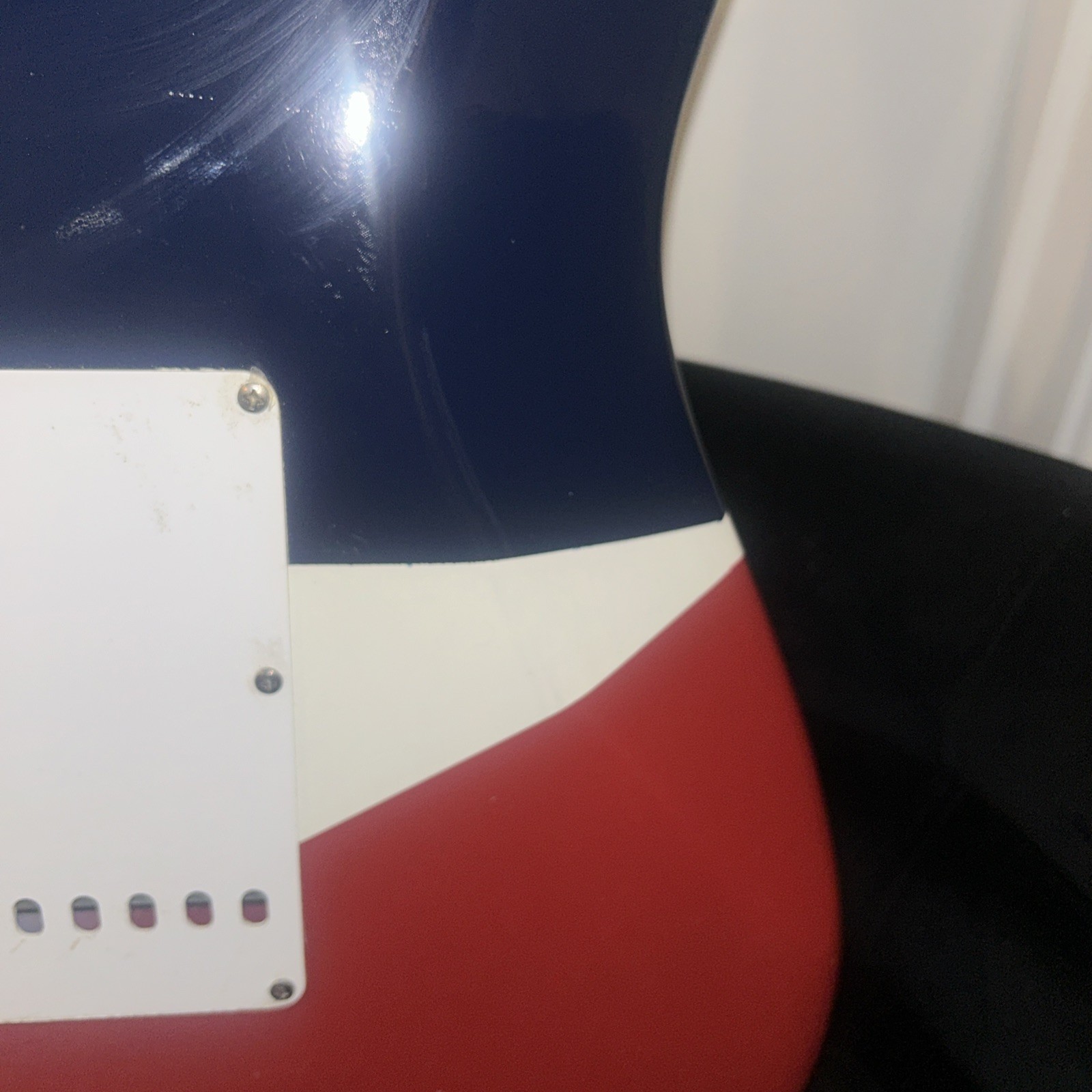 84-87 Fender Japan Squier Stratocaster Red White Blue Japan E Serial #