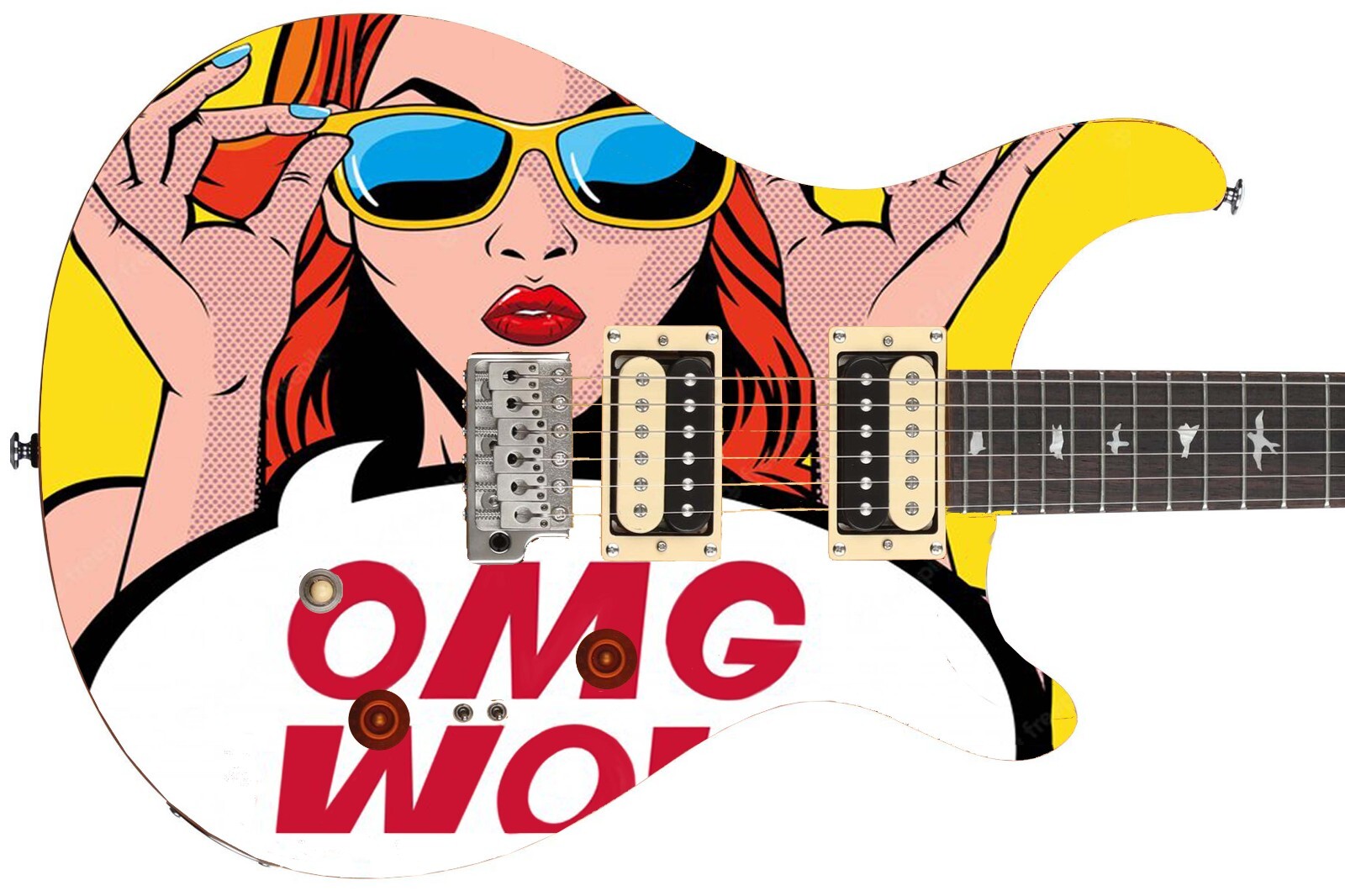 Guitar Skin Wrap Axe Re-Skin Pop Rock Molly Wannabe Groupie Girl – 1217