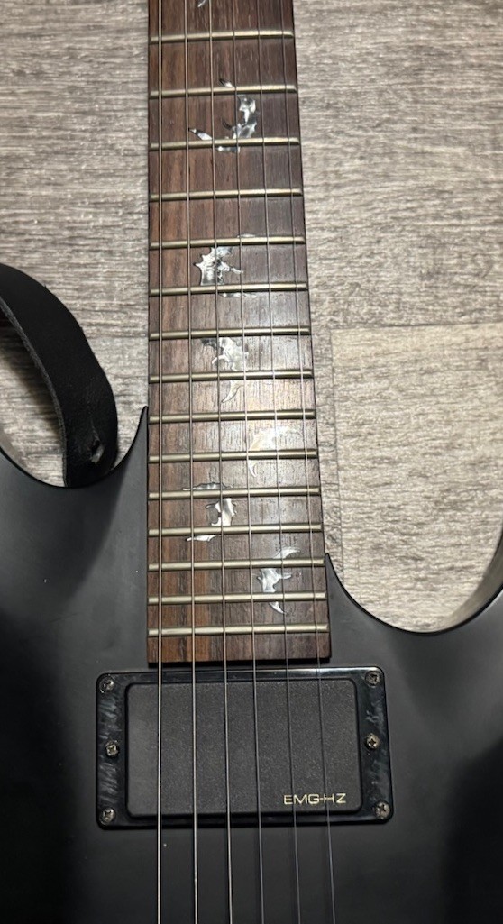 SCHECTER DAMIEN-6 Used Mahogany body Maple neck Rosewood fingerboard Satin Black