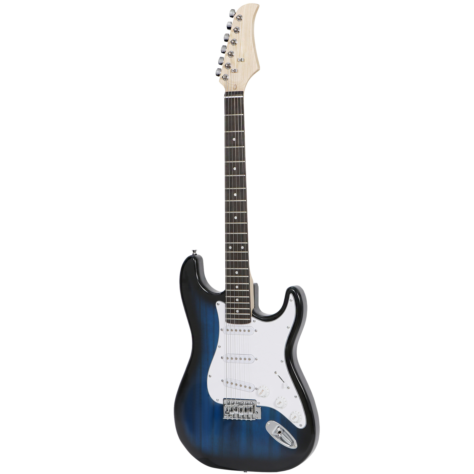39″ Full Size Electric Guitar with Amp Case Accessories Pack for Beginner Blue