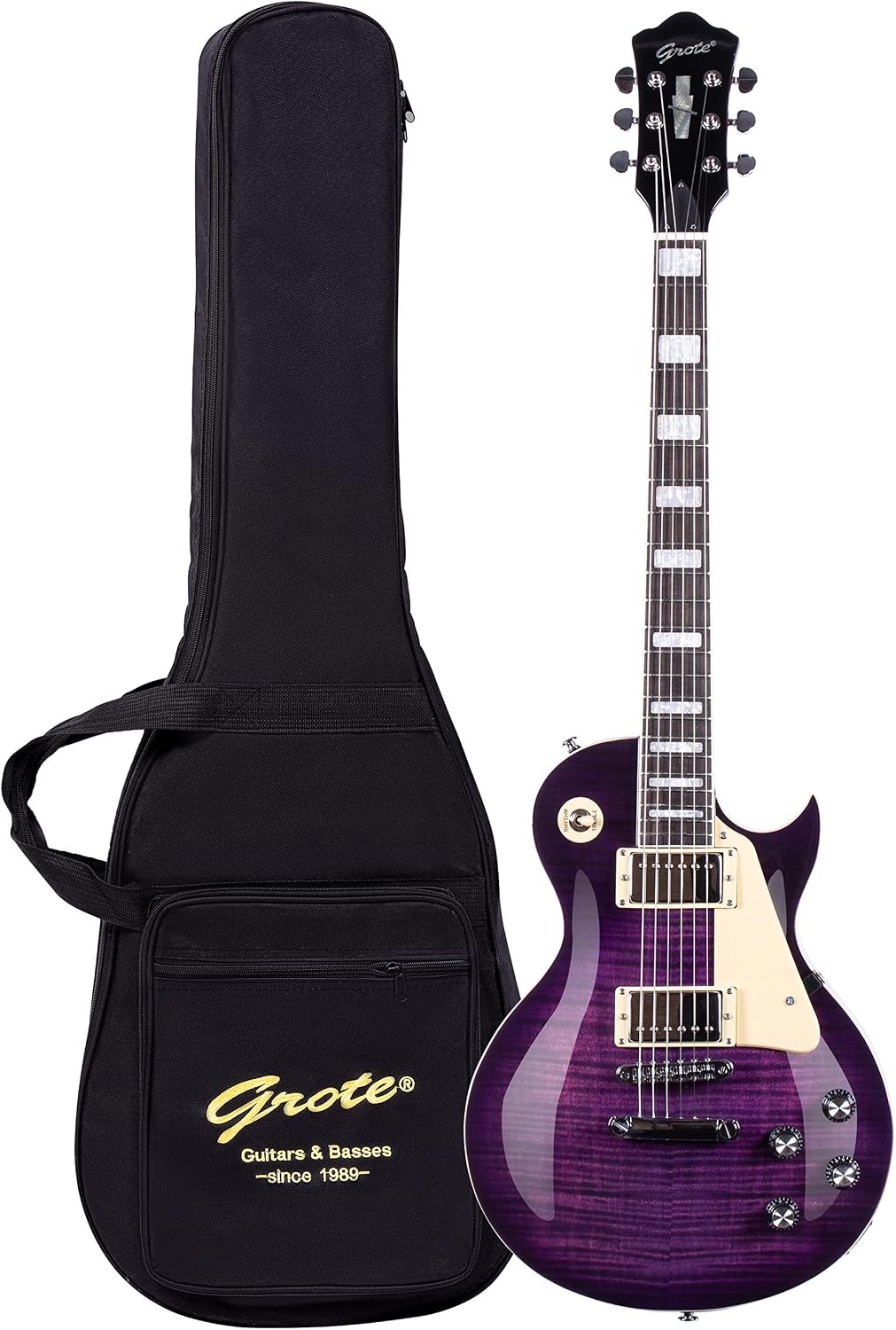 GROTE Guitar Solid Body Electric Purple LPYS-006 Gigbag Included