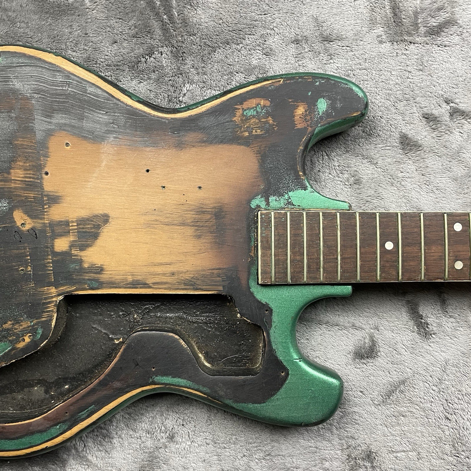 VTG 60s 70s Teisco Decca Knox MIJ Japan Electric Guitar Body Metallic Green RH
