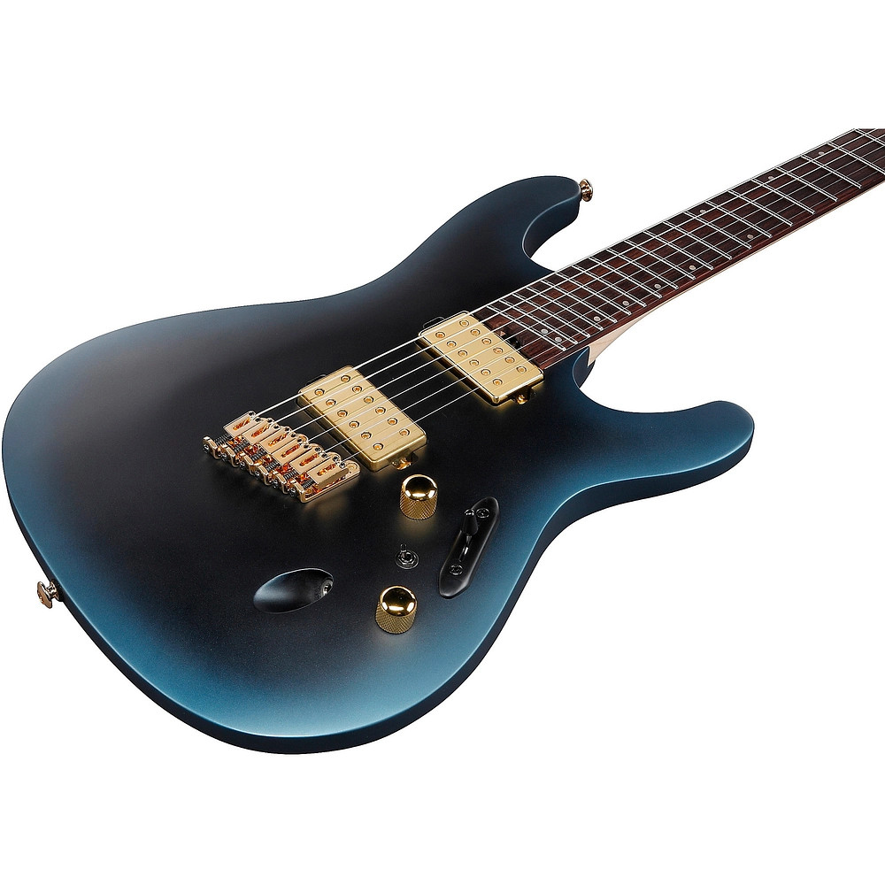 Ibanez SML721 S Axe Design Lab MultiScale Guitar Midnight Arctic Ocean Matte