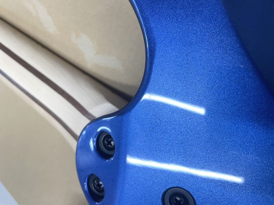 Ariaproii Mac-D600 Mrbl Metallic Royal Blue Ash Body Mac Series Electric Guitar