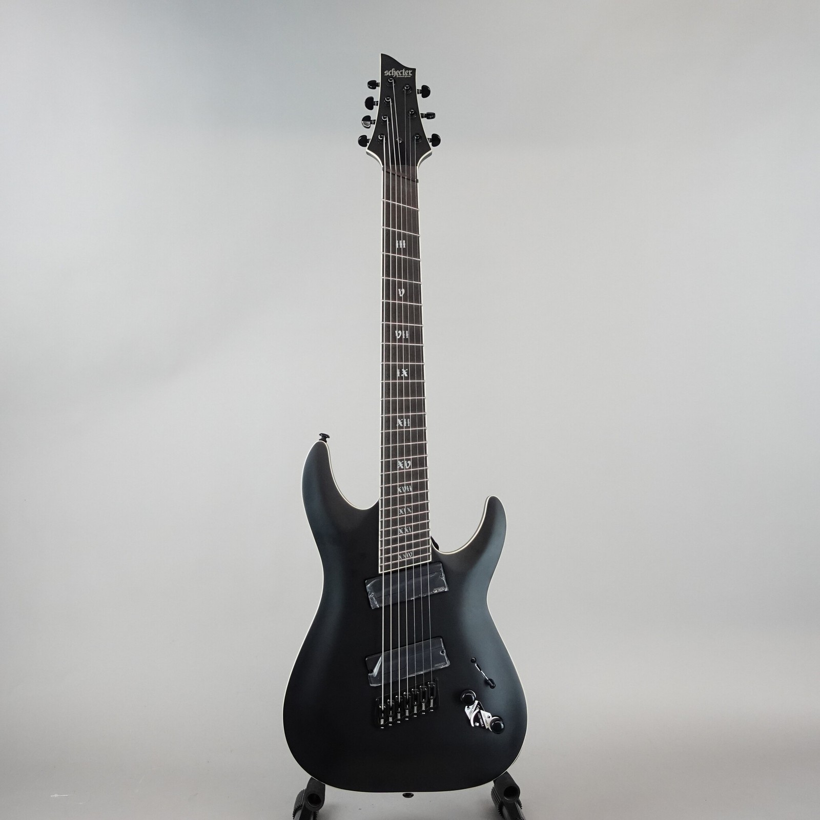 Schecter C-7 SLS Evil Twin Electric Guitar – Satin Black