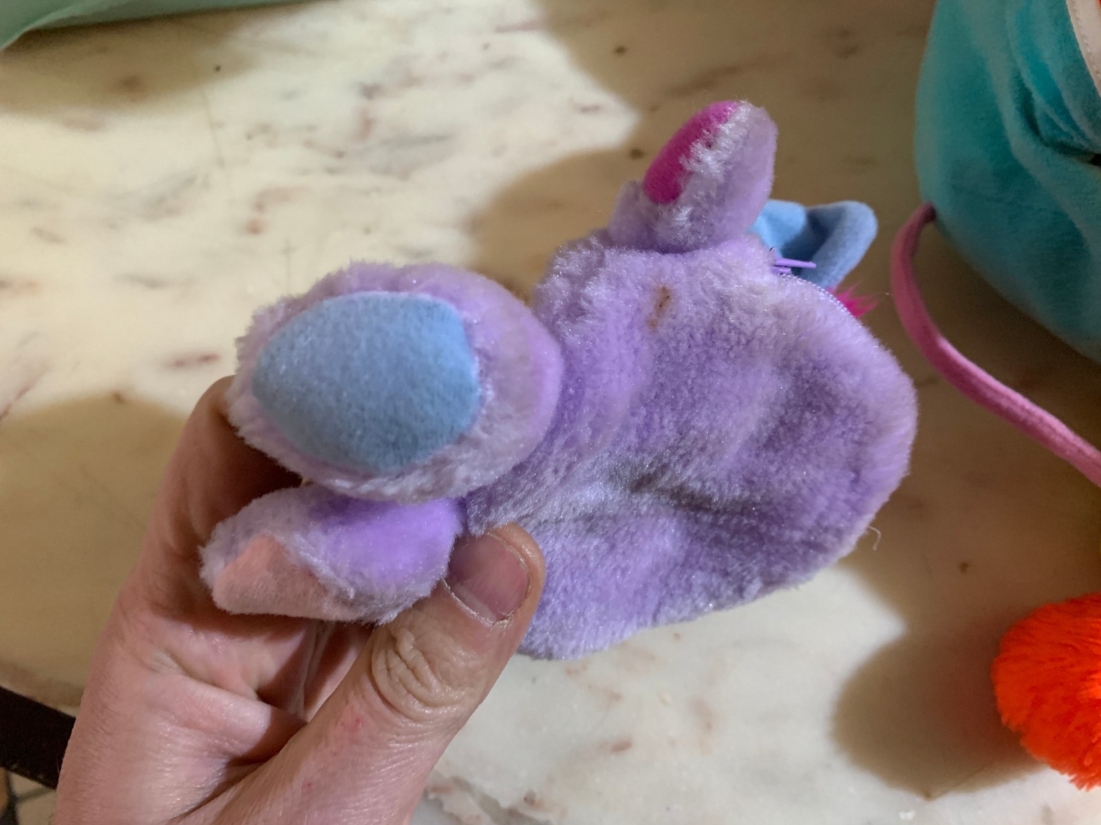 VINTAGE LOT toy DOLL POPPLES BAG MATTEL 1986-87 chips YELLOW BASKET PINK PURPLE
