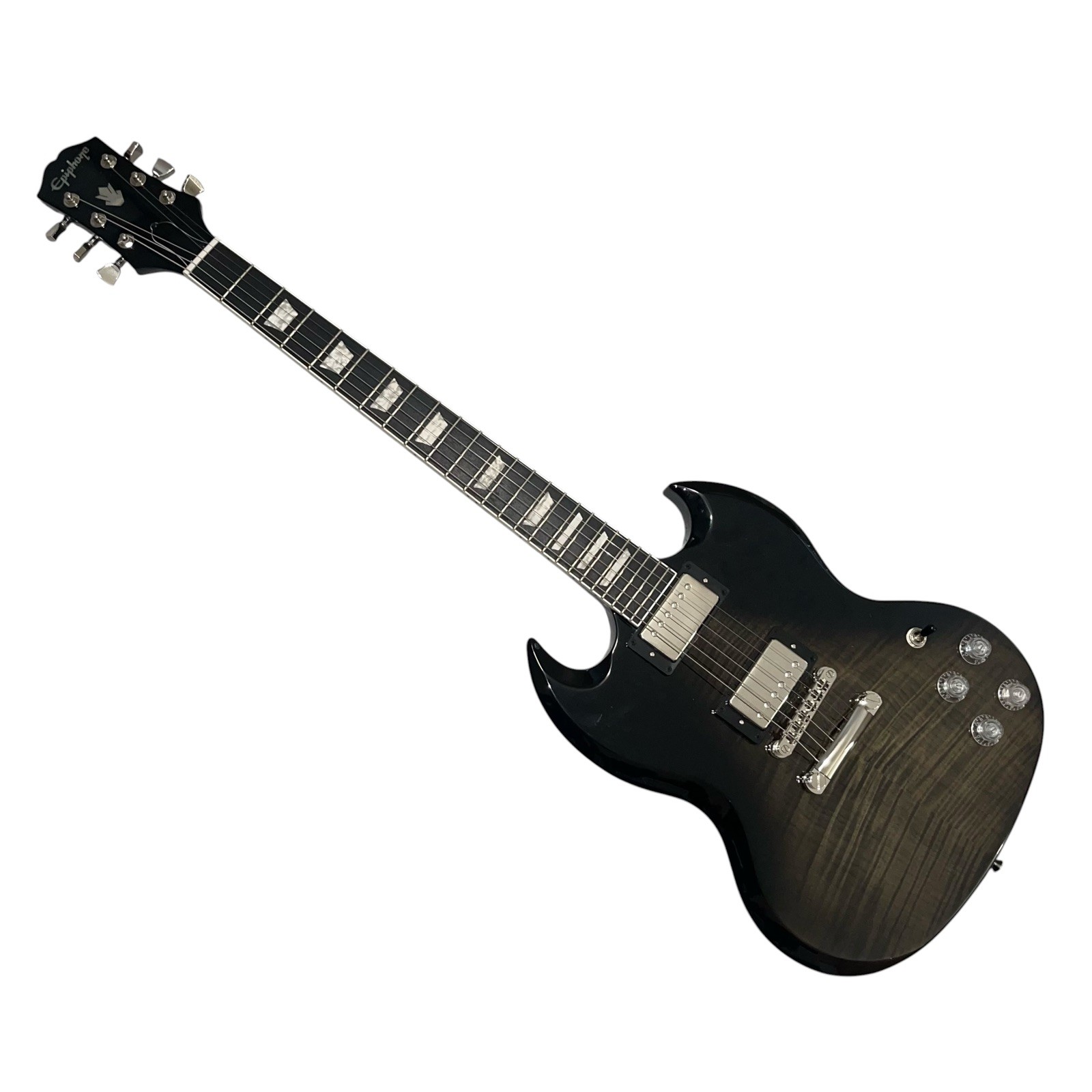 Epiphone SG Modern Figure Electric Guitar Trans Black Fade W/ Case, Strap, & Key