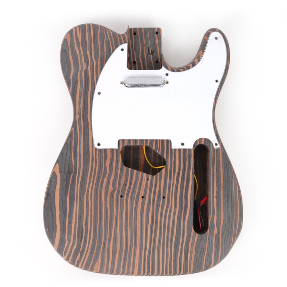 DIY Zebra wood electric unfinished TL guitar kits with all hardware