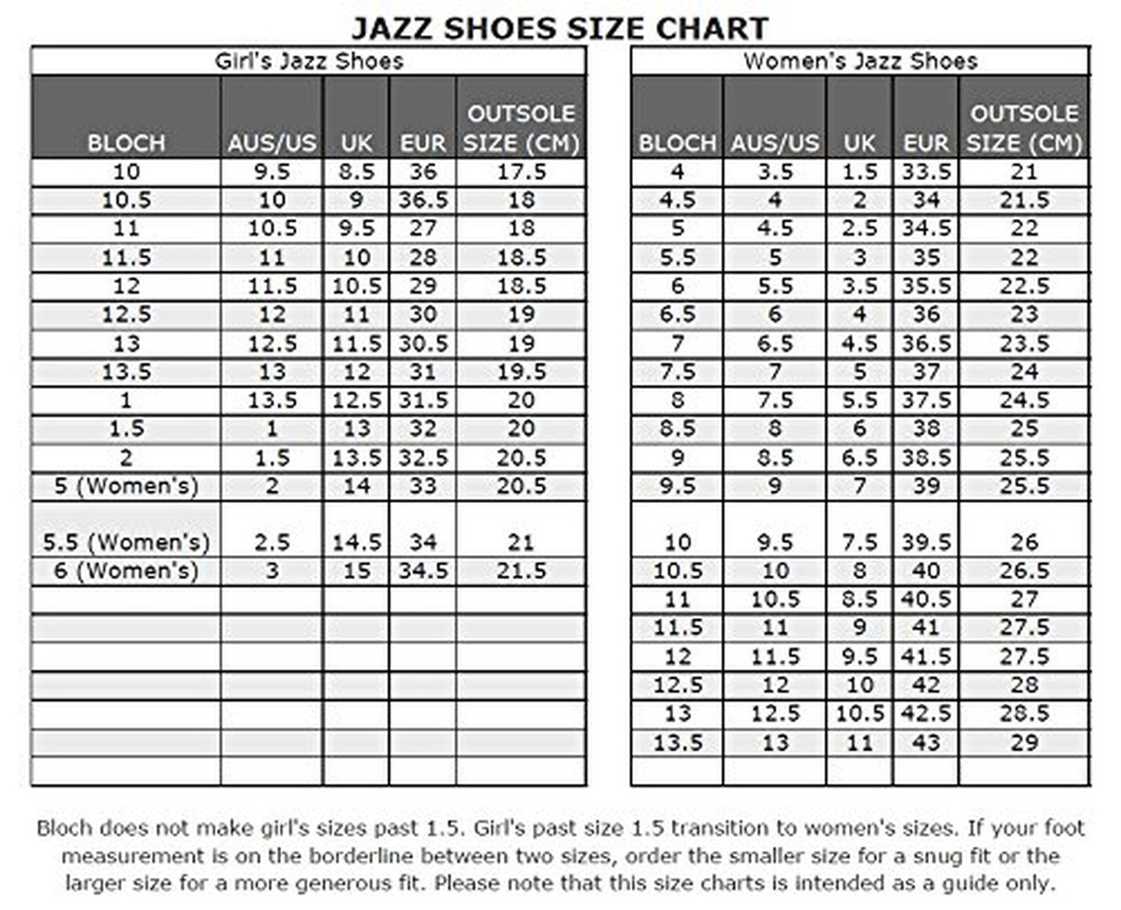 Ladies Spark Leather & Neoprene Jazz Shoes 10 Black
