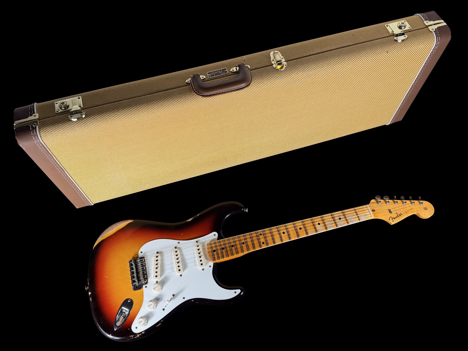 2023 FENDER STRATOCASTER ’58 CUSTOM SHOP 1958 REISSUE STRAT RELIC CHOCOLATE 3TSB