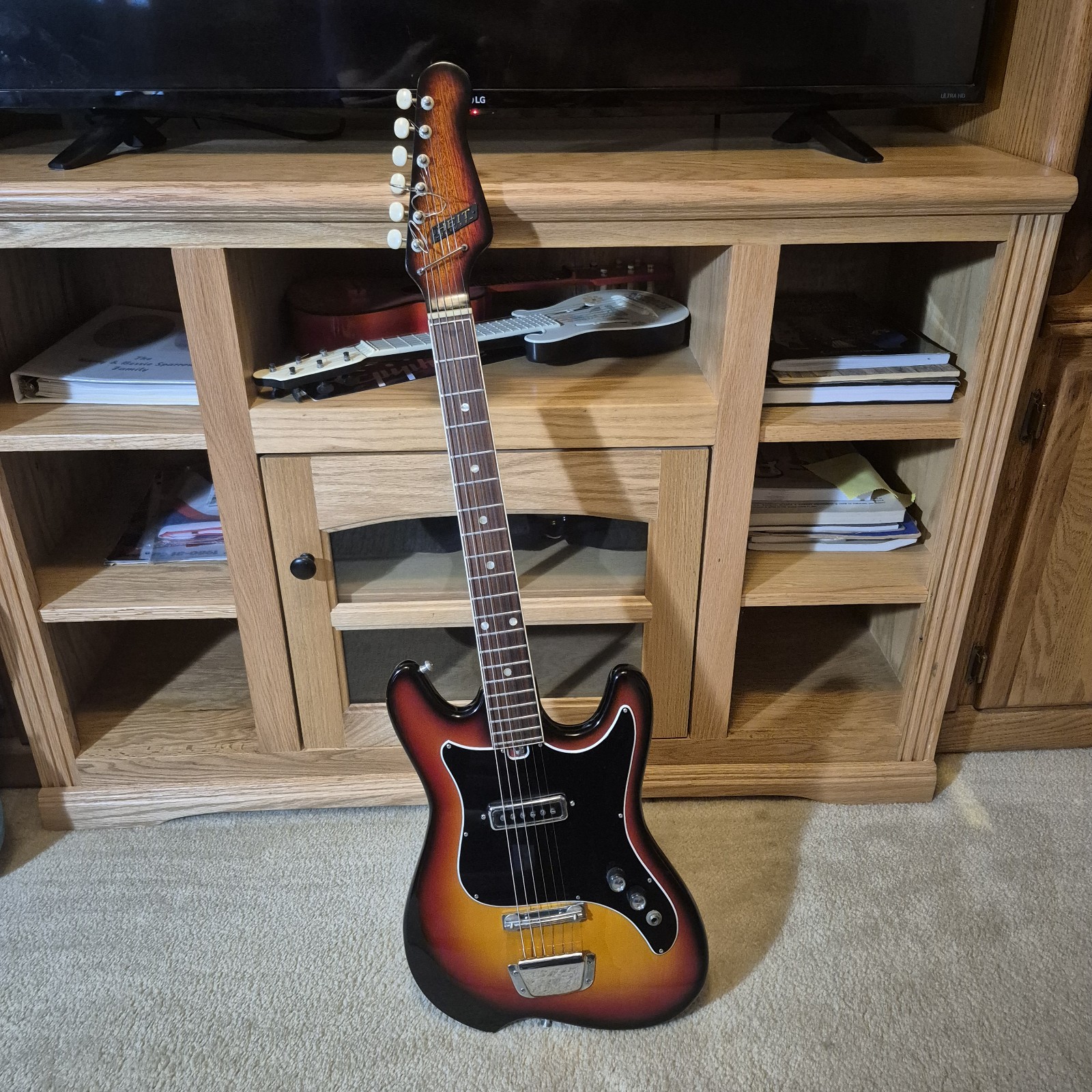 Vintage 1960’s Kawai Heit Deluxe Electric Guitar Made In Japan Single Pickup
