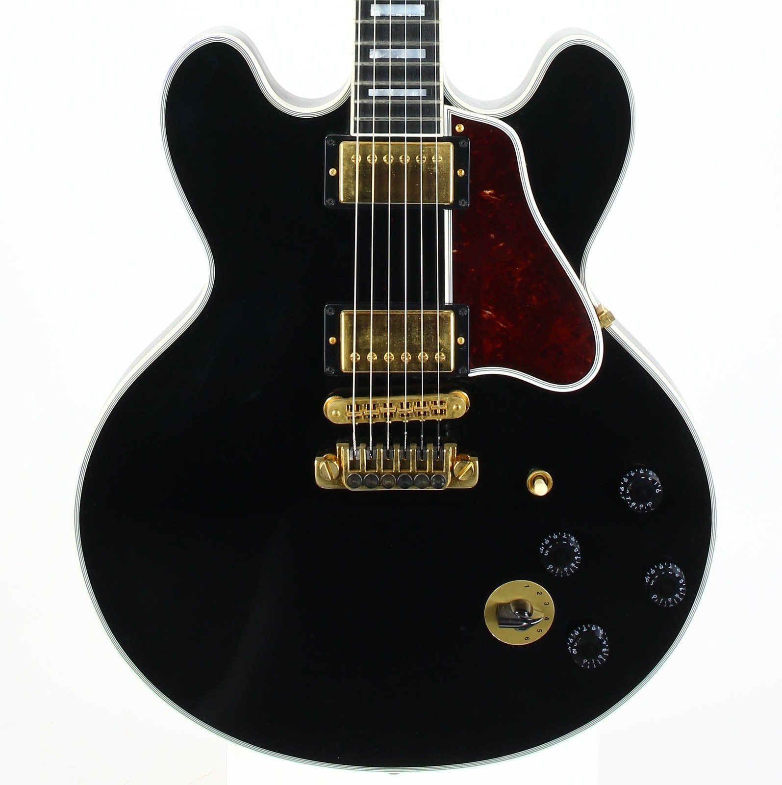 2011 Gibson Custom BB King Lucille Black | Ornate Crown Headstock Inlay ES 355