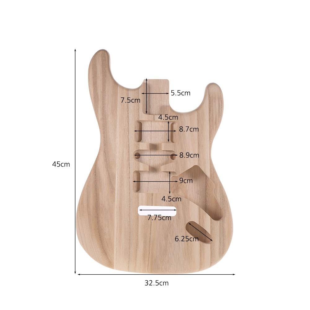 ST01-TM Unfinished Handcrafted Guitar Body Candlenut Wood Guitar Body Guitar …