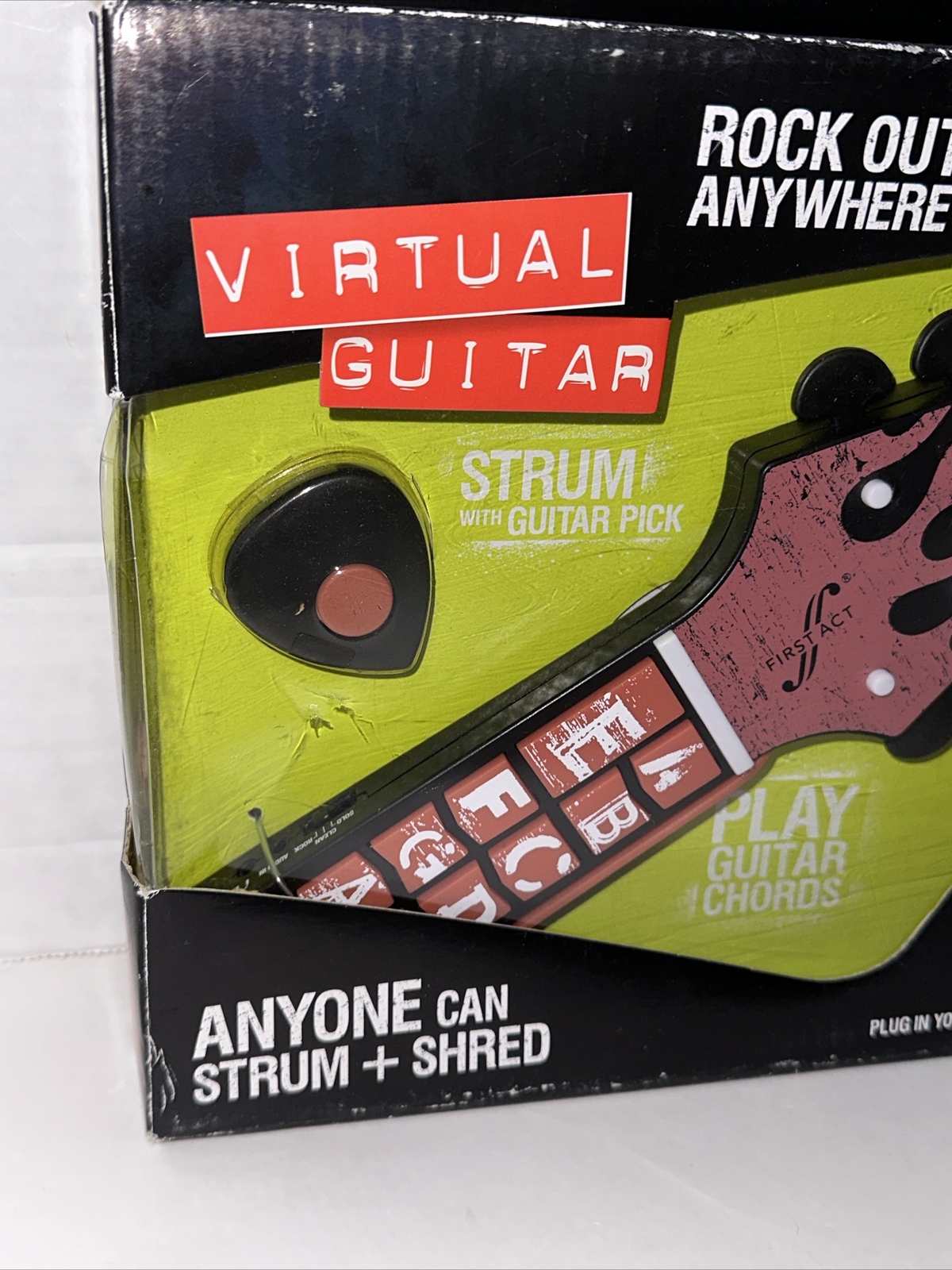 First Act Virtual Electric Guitar Music Learning Toy Plug In Your MP3 Player