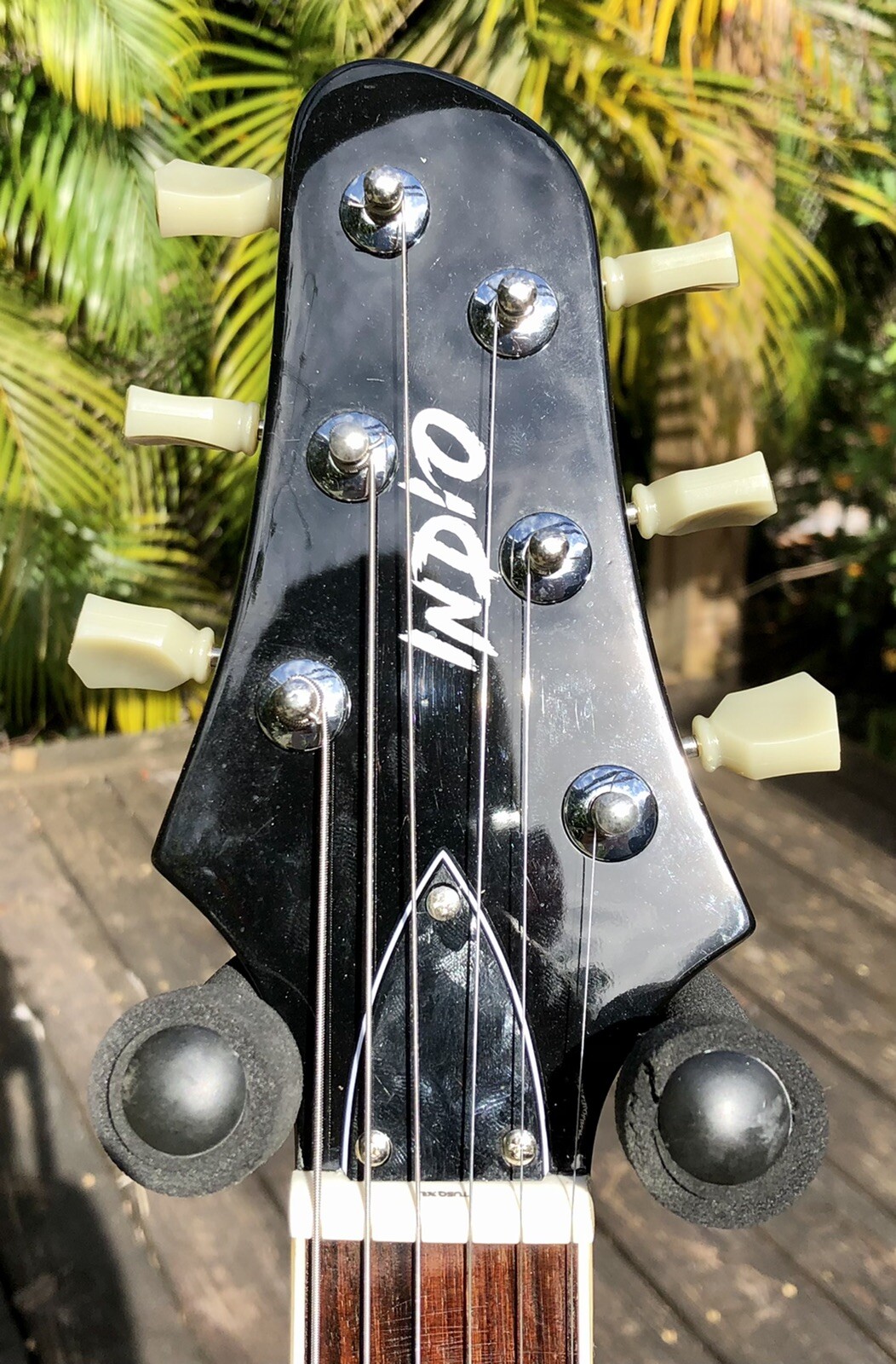 Upgraded Indio 66 DLX Plus Cobra Burst Quilt Top Single Cut Electric Guitar